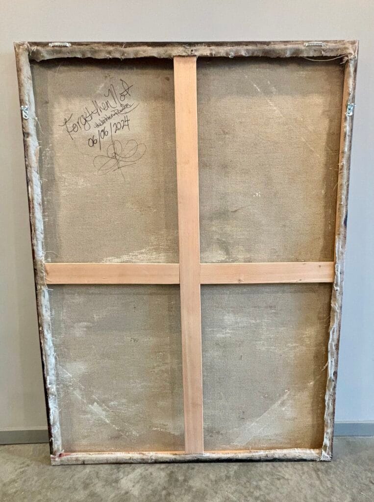 Exciting - The back of the painting